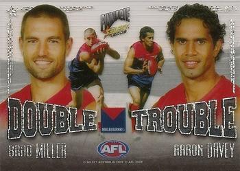 2009 Select AFL Pinnacle - Double Trouble #DT11 Brad Miller / Aaron Davey Front